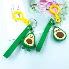 Móc Khóa Hình Quả Bơ Dễ Thương - Keychain Dẻo PVC An Toàn Thời Trang, Phụ Kiện Cho Người Yêu Bơ