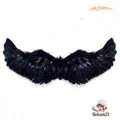 Cánh Thiên Thần Đen Dễ Thương - Phụ Kiện Hóa Trang Halloween, Tiệc Tùng, Đồ Chơi Cho Các Bé - Kích Thước 28x60 cm