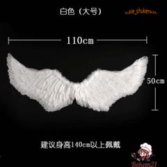 Cánh Thiên Thần Đen Trắng Đỏ Dễ Thương - Phụ Kiện Hoá Trang Thời Trang Cho Người Lớn Và Trẻ Em, Kích Thước Vừa Và Lớn