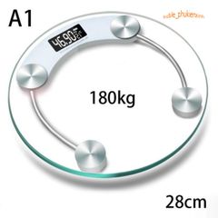Cân Sức Khỏe Điện Tử Kính Cường Lực Tròn 180Kg - Màn Hình LCD Rõ Ràng, Thiết Kế Gọn Nhẹ Hoàn Hảo Cho Gia Đình