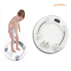 Cân Sức Khỏe Điện Tử Kính Cường Lực Tròn 180Kg - Màn Hình LCD Rõ Ràng, Thiết Kế Gọn Nhẹ Hoàn Hảo Cho Gia Đình