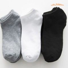Tất Vớ Trơn Ngắn Nam Nữ - Chất Liệu Cotton Thoải Mái, Đối Tượng Đa Dạng, Thích Hợp Cho Giày Thể Thao và Đi Trong Nhà