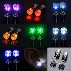 Khuyên tai LED Phát Sáng Độc Đáo - Bông Tai Đính Đá Rhinestone Sang Trọng Dành Cho Nữ, Phong Cách Thời Trang Cuốn Hút