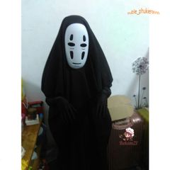 Bộ Trang Phục Cosplay Kaonashi - Áo Choàng Đen, Mặt Nạ Vô Diện & Găng Tay - Halloween, Anime Hayao Miyazaki Cho Trẻ Em & Người Lớn