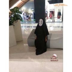 Bộ Trang Phục Cosplay Kaonashi - Áo Choàng Đen, Mặt Nạ Vô Diện & Găng Tay - Halloween, Anime Hayao Miyazaki Cho Trẻ Em & Người Lớn
