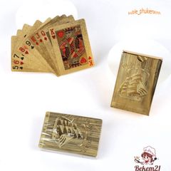 Bài Tây Mạ Vàng 100$ USA Cao Cấp Chống Thấm Nước - Bộ Bài Poker Nhựa PVC Hộp Đựng Sang Trọng, Chơi Game & Ảo Thuật