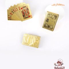 Bài Tây Mạ Vàng 100$ USA Cao Cấp Chống Thấm Nước - Bộ Bài Poker Nhựa PVC Hộp Đựng Sang Trọng, Chơi Game & Ảo Thuật