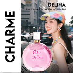 Nước hoa nữ Charme Delina 50ml - Hương thơm quyến rũ từ hoa hồng, quả vải, gỗ tuyết tùng - Đẳng cấp nữ tính và thanh lịch.