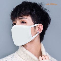 Khẩu Trang Vải Cotton Đen Trơn Hàn Quốc - Chống Bụi, Chống Nắng, Thiết Kế Đơn Giản, Tiết Kiệm cho Nam Nữ