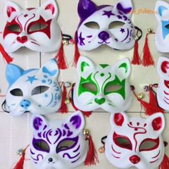 Mặt Nạ Hóa Trang Cáo Nhật Bản PVC - Mặt Nạ Cosplay Cáo Nửa Mặt Dễ Thương, Phụ Kiện Thời Trang Độc Đáo