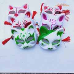 Mặt Nạ Hóa Trang Cáo Nhật Bản PVC - Mặt Nạ Cosplay Cáo Nửa Mặt Dễ Thương, Phụ Kiện Thời Trang Độc Đáo