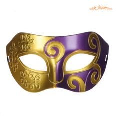 Mặt Nạ Nửa Mặt Vàng Đồng Cổ Điển - Halloween, Lễ Hội Hóa Trang - Có Dây Đeo Tiện Dụng Cho Nam Nữ