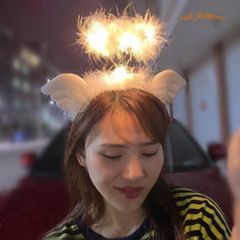 Băng Đô Cài Tóc LED Phát Sáng Vàng Ấm - Thiết Kế Biến Hình Thời Trang Hàn Quốc - Phụ Kiện Hot Trên TikTok
