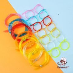 Ống Hút Kính Vui Nhộn Cho Bé - Ống Hút Nghệ Thuật PVC An Toàn, Phụ Kiện Tiệc Sinh Nhật Sắc Màu, Dài 70cm