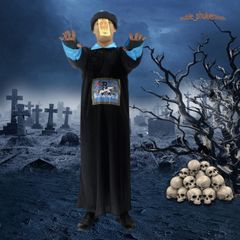 Bộ Trang Phục Hóa Trang Cương Thi Halloween - Áo Dài, Mũ, Râu Giả Đáng Sợ Cho Lễ Hội Halloween Phán Quan