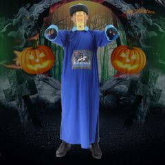 Bộ Trang Phục Hóa Trang Cương Thi Halloween - Áo Dài, Mũ, Râu Giả Đáng Sợ Cho Lễ Hội Halloween Phán Quan