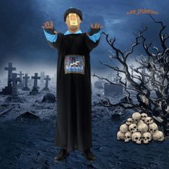 Bộ Trang Phục Hóa Trang Cương Thi Halloween - Áo Dài, Mũ, Râu Giả Đáng Sợ Cho Lễ Hội Halloween Phán Quan