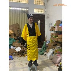 Trang phục Pháp sư Lâm Chánh Anh - Bộ quần áo huyền bí nhiều màu sắc cho cosplay và lễ hội, bao gồm áo và mũ.