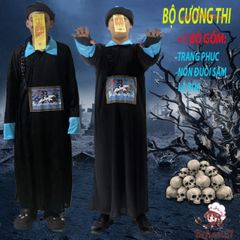 Áo Hóa Trang Halloween Cương Thi Cho Người Lớn - Bộ 3 Màu Độc Đáo và Ấn Tượng Phù Hợp Với Các Bữa Tiệc Hóa Trang