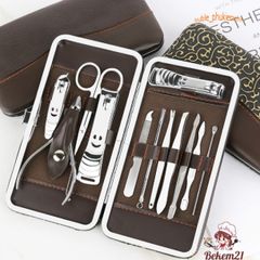 Bộ làm móng 12 món cao cấp kèm hộp sang trọng màu đỏ - Dụng cụ chăm sóc cá nhân tiện lợi cho bạn và gia đình