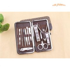 Bộ làm móng 12 món cao cấp kèm hộp sang trọng màu đỏ - Dụng cụ chăm sóc cá nhân tiện lợi cho bạn và gia đình