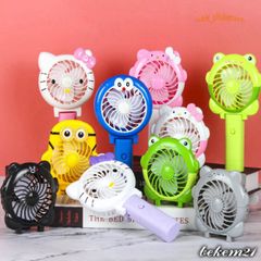 Quạt Mini Hình Thú Cầm Tay Sạc Pin - Gập Gọn Dễ Dàng Cho Du Lịch Và Dã Ngoại - Quạt USB Siêu Dễ Thương