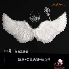 Cánh Thiên Thần Cosplay Trắng Đẹp Cho Trẻ Em - Đạo Cụ Tiệc Tùng, Hóa Trang, Chụp Ảnh Sự Kiện - Cánh Lông Vũ Tự Nhiên Siêu Nhẹ