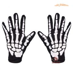 Bộ Găng Tay và Mặt Nạ Hóa Trang Halloween Hình Xương Độc Đáo - Phụ Kiện Tiệc Tùng Rùng Rợn Thú Vị