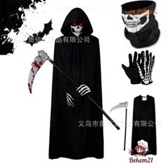 Bộ Găng Tay và Mặt Nạ Hóa Trang Halloween Hình Xương Độc Đáo - Phụ Kiện Tiệc Tùng Rùng Rợn Thú Vị