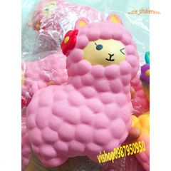 Đồ Chơi Squishy Hình Con Cừu Màu Hồng Dễ Thương - Đồ Chơi Giảm Stress, Móc Khóa Trang Trí Bàn Học, Quà Tặng Trẻ Em
