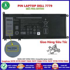 Pin Laptop Dell Inspiron 7573 7577 7586 7773 7778 7779 7786 PVHT1 33YDH (56Wh) - Pin Dự Phòng Chất Lượng Cao, Bảo Hành 1 Đổi 1 6 Tháng
