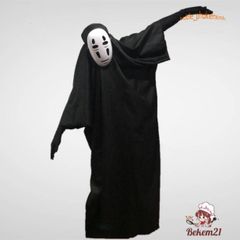 Bộ Trang Phục Vô Diện Kaonashi Cosplay - Áo Choàng Đen, Mặt Nạ và Găng Tay - Phù Hợp Cho Trẻ Em và Người Lớn
