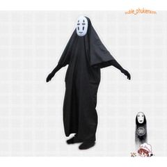 Bộ Trang Phục Vô Diện Kaonashi Cosplay - Áo Choàng Đen, Mặt Nạ và Găng Tay - Phù Hợp Cho Trẻ Em và Người Lớn