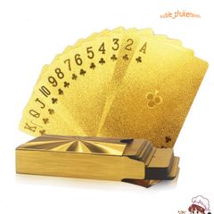 Bộ Bài Tây Mạ Vàng 500 Euro - Bộ Bài Phong Thủy Độc Đáo Kèm Hộp Đựng Sang Trọng, Chất Liệu Bền Bỉ