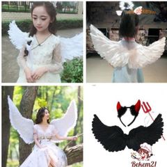 Cánh Thiên Thần Phát Sáng Đáng Yêu Cho Bé Gái - Hóa Trang Halloween & Sinh Nhật, Cánh Lông Vũ Cho Trẻ Em 65cm