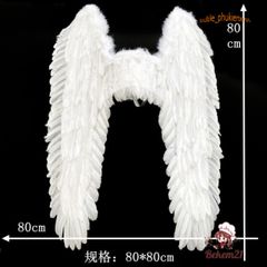 Cánh Thiên Thần Phát Sáng Đáng Yêu Cho Bé Gái - Hóa Trang Halloween & Sinh Nhật, Cánh Lông Vũ Cho Trẻ Em 65cm