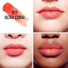 Son Dưỡng Dior Addict Lip Glow Màu 017 Ultra Coral 3.2g - Cấp Ẩm Làm Dịu Môi - Màu Hồng Cam Sang Trọng, Dưỡng Ẩm Chuyên Sâu