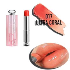 Son Dưỡng Dior Addict Lip Glow Màu 017 Ultra Coral 3.2g - Cấp Ẩm Làm Dịu Môi - Màu Hồng Cam Sang Trọng, Dưỡng Ẩm Chuyên Sâu