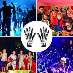 Mặt Nạ Halloween Bộ Xương Ma Ám Kèm Găng Tay Xương - Phụ Kiện Tiệc Hóa Trang Độc Đáo, Phù Hợp Cho Dịp Halloween