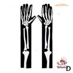 Mặt Nạ Halloween Bộ Xương Ma Ám Kèm Găng Tay Xương - Phụ Kiện Tiệc Hóa Trang Độc Đáo, Phù Hợp Cho Dịp Halloween