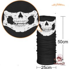 Mặt Nạ Halloween Bộ Xương Ma Ám Kèm Găng Tay Xương - Phụ Kiện Tiệc Hóa Trang Độc Đáo, Phù Hợp Cho Dịp Halloween