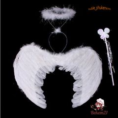 Cánh Thiên Thần Cosplay Trắng/Đen/Đỏ - Phụ Kiện Hóa Trang Halloween Cho Trẻ Em và Người Lớn, Tiệc Tùng, Lễ Hội