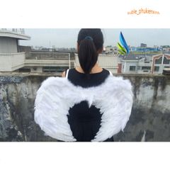 Cánh Thiên Thần Lông Vũ Sáng Bóng - Phụ Kiện Trang Phục Hóa Trang Cho Tiệc Giáng Sinh & Halloween, Dễ Dàng Kết Hợp, Thích Hợp Cho Mọi Lứa Tuổi