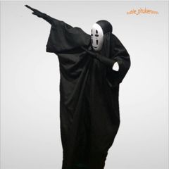 Bộ Đồ Cosplay Kaonashi - Nhân Vật Ma Vô Diện từ Hayao Miyazaki Spirited Away Cho Trẻ Em và Người Lớn - Áo Choàng và Mặt Nạ Vô Diện