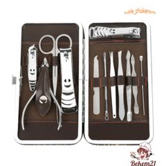 Bộ Dụng Cụ Bấm Móng Tay 12 Món Cao Cấp Với Hộp Da Sang Trọng - Dụng Cụ Làm Nail Tự Nhiên và Tiện Lợi