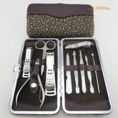 Bộ Dụng Cụ Bấm Móng Tay 12 Món Cao Cấp Với Hộp Da Sang Trọng - Dụng Cụ Làm Nail Tự Nhiên và Tiện Lợi