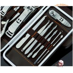 Bộ Dụng Cụ Bấm Móng Tay 12 Món Cao Cấp Với Hộp Da Sang Trọng - Dụng Cụ Làm Nail Tự Nhiên và Tiện Lợi