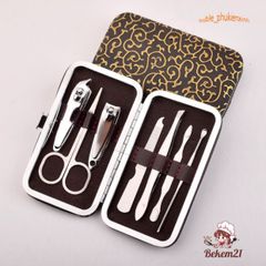 Bộ Dụng Cụ Chăm Sóc Móng Tay Chân Mini 7 Món Đa Năng - Kềm Cắt Da, Lấy Khóe, Dụng Cụ Làm Nail Tiện Lợi Tại Nhà