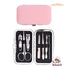 Bộ Dụng Cụ Chăm Sóc Móng Tay Chân Mini 7 Món Đa Năng - Kềm Cắt Da, Lấy Khóe, Dụng Cụ Làm Nail Tiện Lợi Tại Nhà