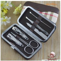 Bộ Dụng Cụ Chăm Sóc Móng Tay Chân Mini 7 Món Đa Năng - Kềm Cắt Da, Lấy Khóe, Dụng Cụ Làm Nail Tiện Lợi Tại Nhà